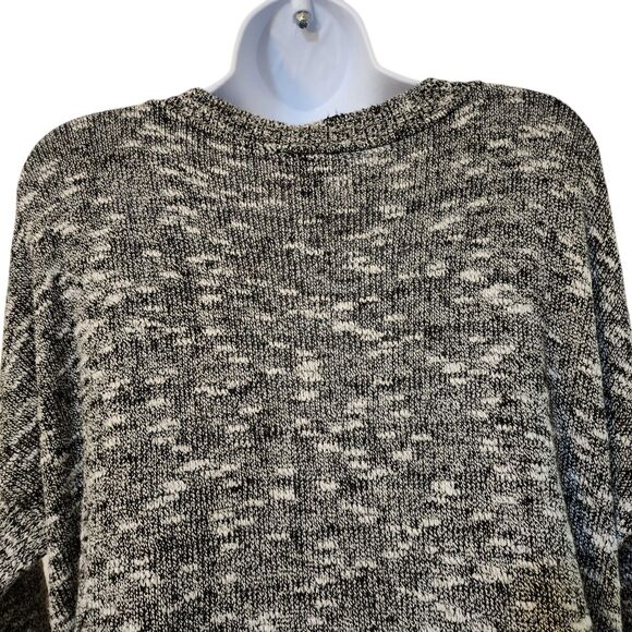 Express Womens Tunic Sweater Size XS/S Oversized Black White Short Dolman Sleeve - Picture 10 of 11